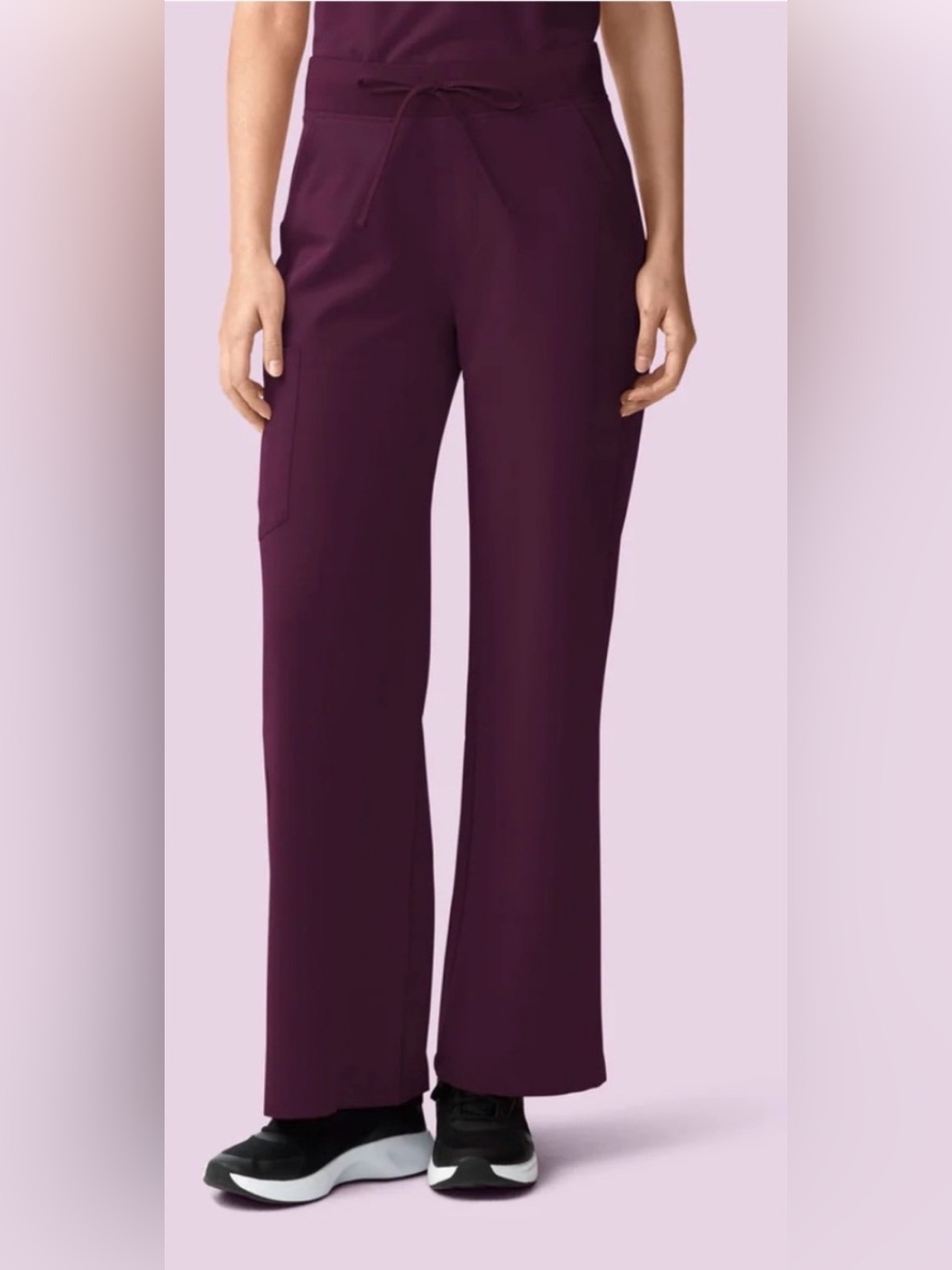 Mandala Women’s Wide-Leg Scrub Pants in Açaí
